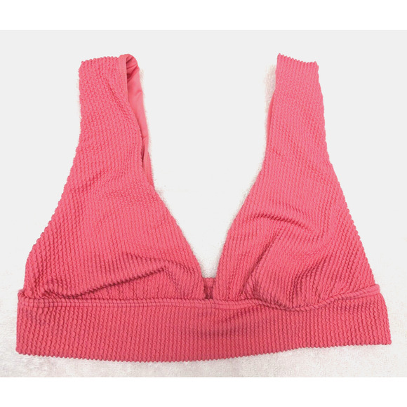 Billabong Other - Billabong sz L Summer High Plunge Bikini Top textured pink swim 3250